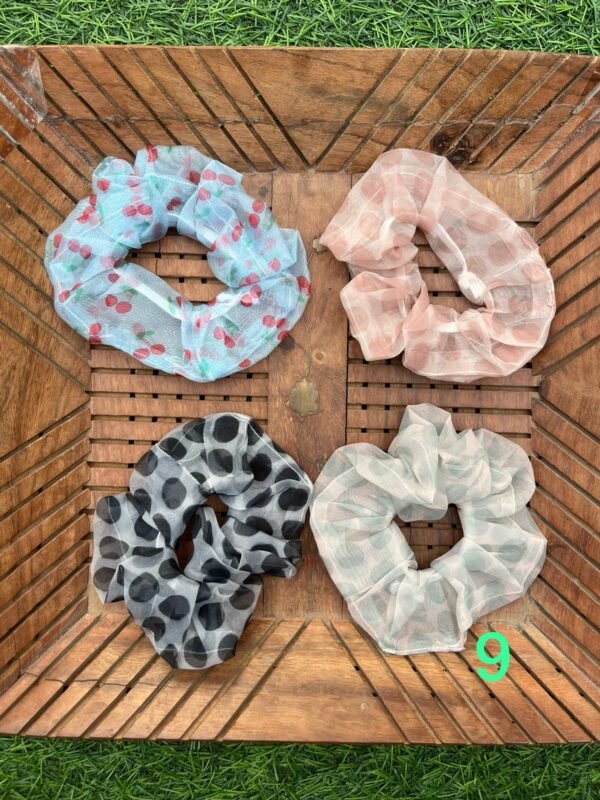 Organza Scrunchies (Set of 4) - Image 9