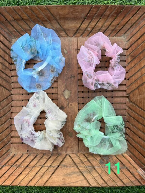 Organza Scrunchies (Set of 4) - Image 11