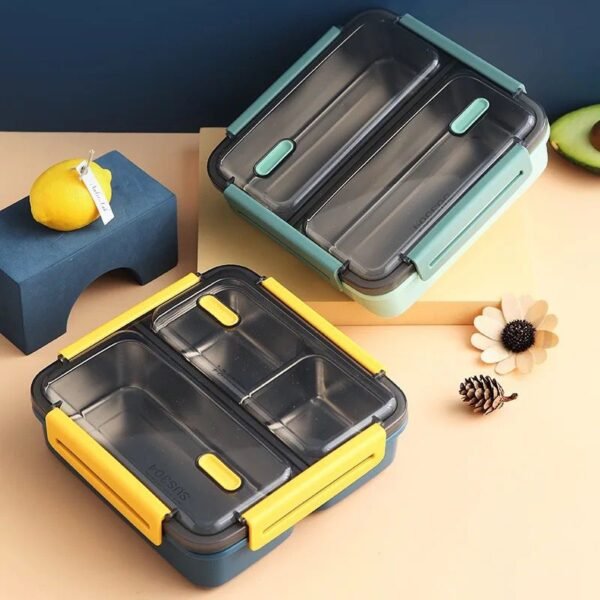 Leak Proof Stainless Steel Insulated 2 Grid Lunch Box - Image 2