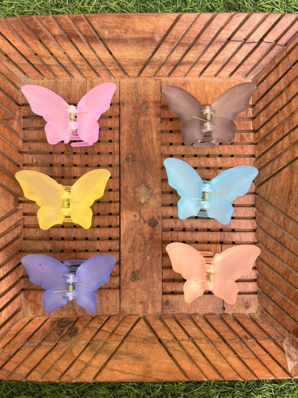 Frosted Matte Butterfly Clawclip