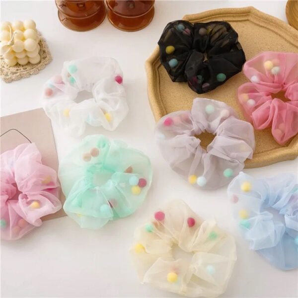 Jumbo Colorful Balls Scrunchies