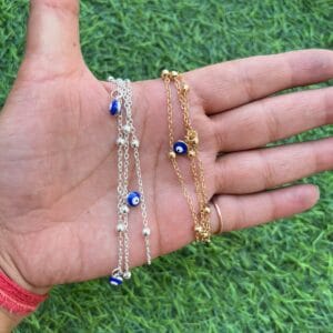 Evil Eye Three Layer Chain Bracelet