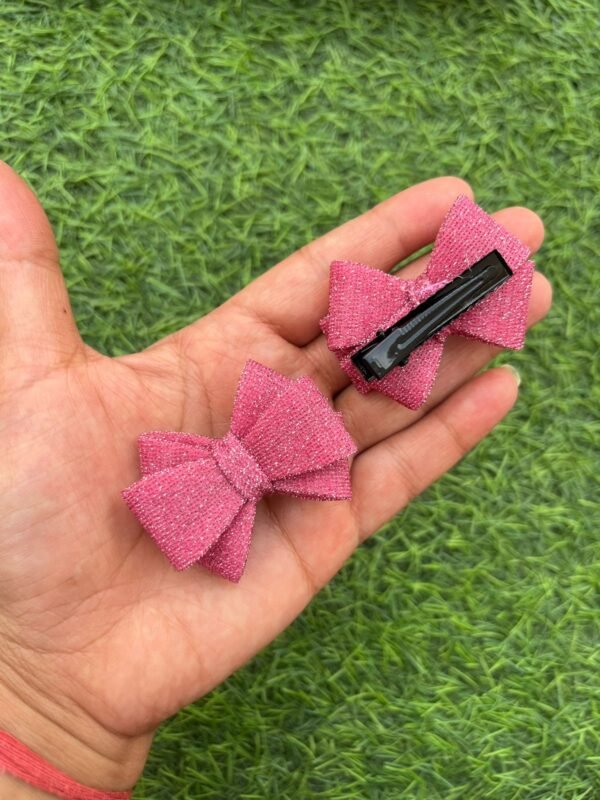 Polka Dot Bow Clip Pair - Image 2