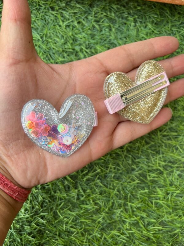 Glitter Heart Hairclip - Image 2