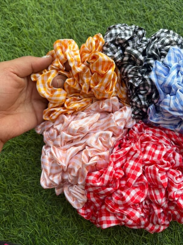 Printed Satin Scrunchies (Set of 5) - Image 4