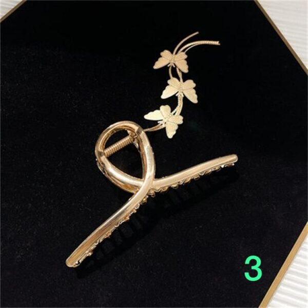 Metal Jumbo Hair Claws with 3 strings butterfly (8 cm) - Image 3