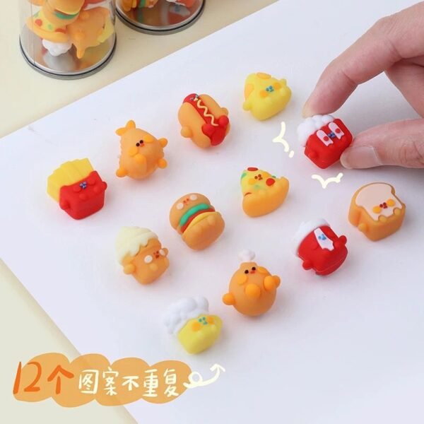 Cute Mini Fast Food Erasers Box (12 pcs)