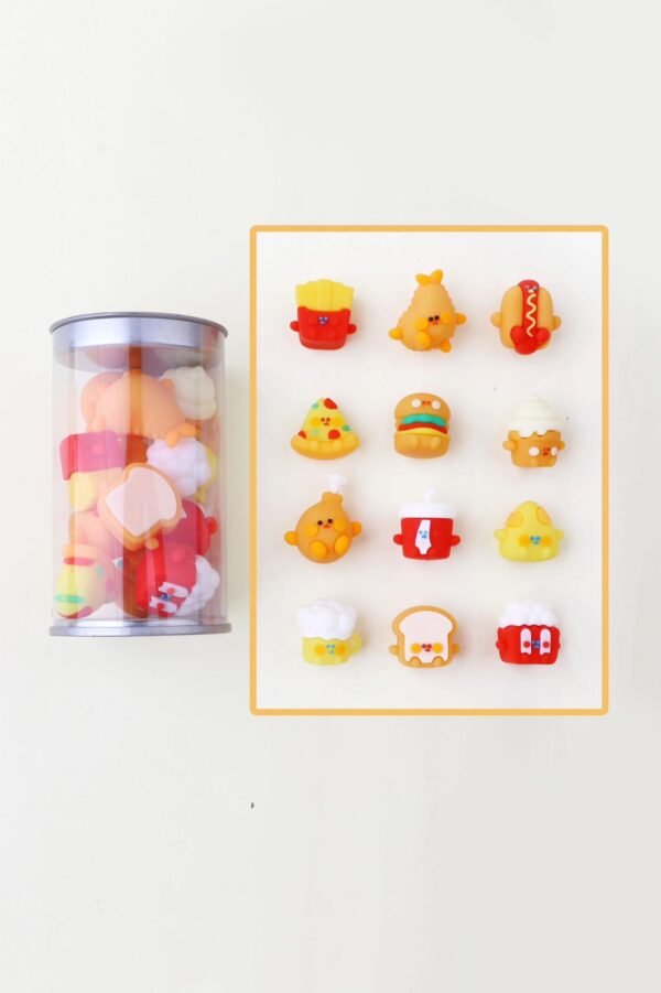 Cute Mini Fast Food Erasers Box (12 pcs) - Image 3