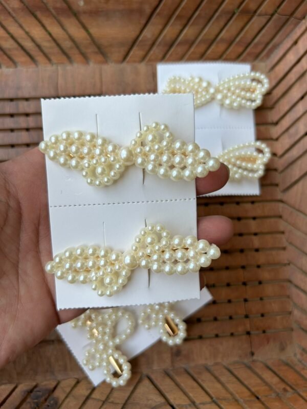 Pearl Hair Clip Pair - Image 2