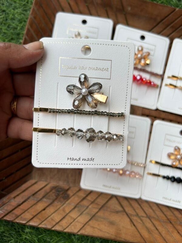 Korean Crystal Hair Clip Card - Image 3