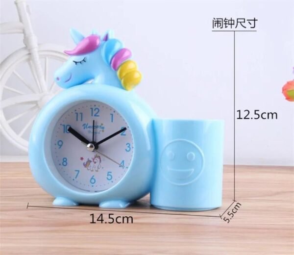 Unicorn Alarm Clock with Pen Stand - Image 3