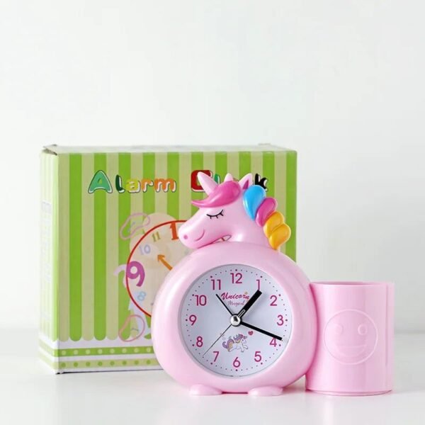 Unicorn Alarm Clock with Pen Stand - Image 6