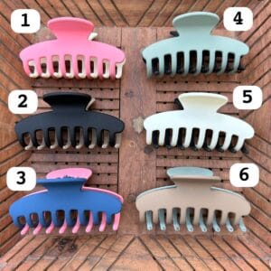Dual Color Jumbo Matte Clawclip