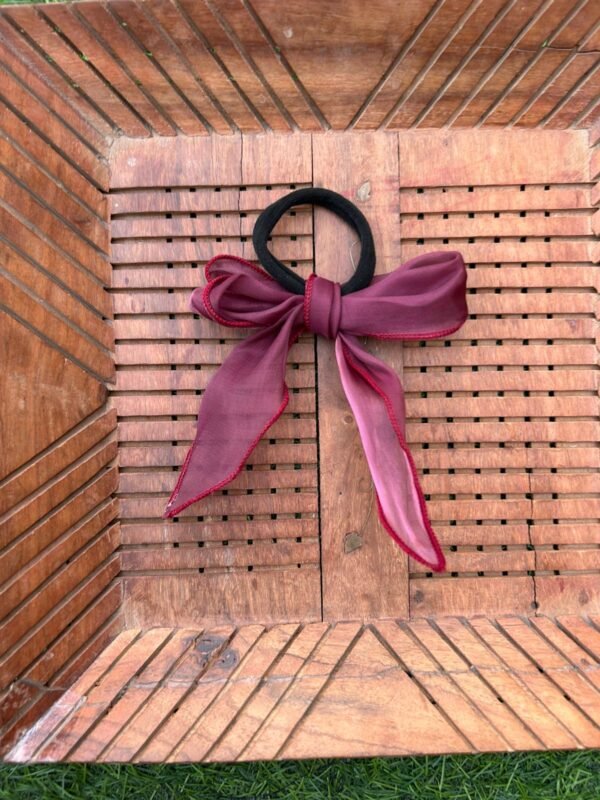 Organza Tail Bow Rubberband - Image 5