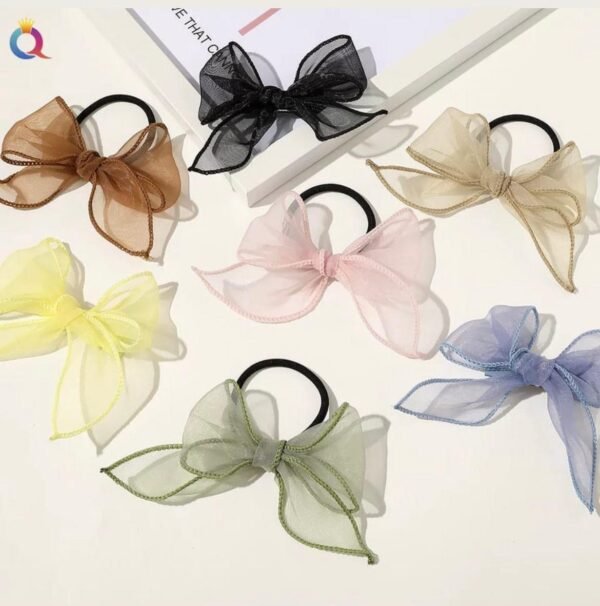 Organza Tail Bow Rubberband