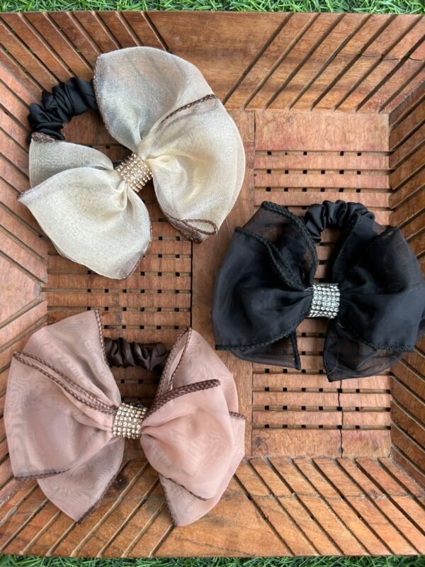 Big Organza Bow Rubberband