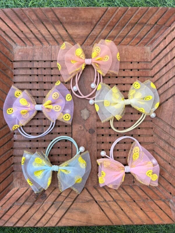 Organza Bow Rubberband Pair