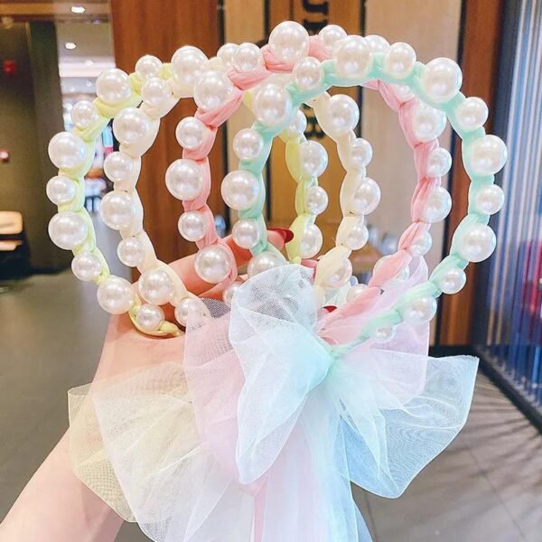 Korean Pearl Ribbon Hairband