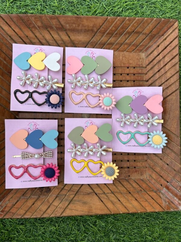 Colorful HairClip Combo Card