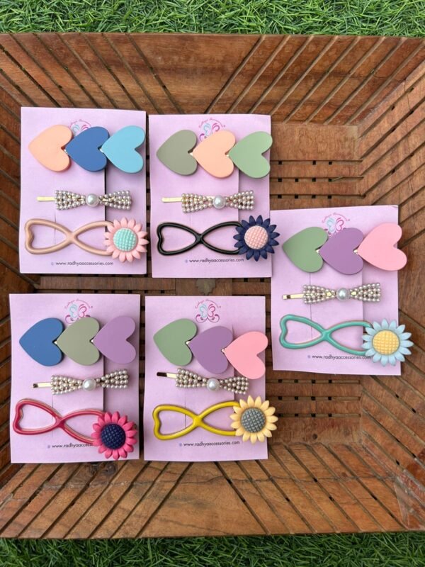 Colorful HairClip Combo Card