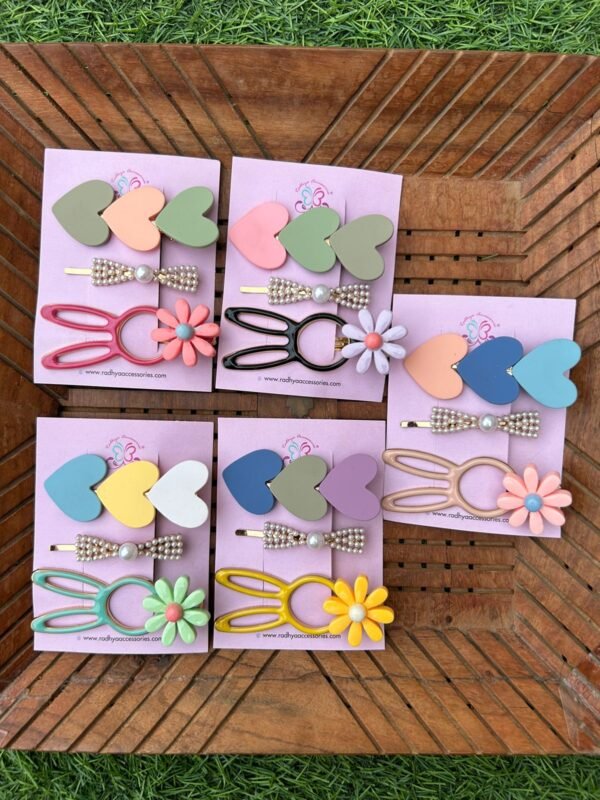 Colorful HairClip Combo Card