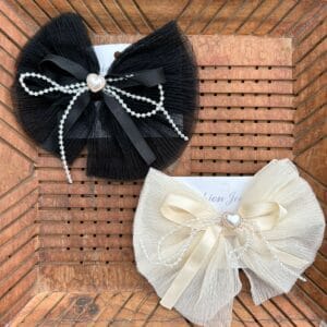 Premium Jumbo Pearl Alligator Bow Clip