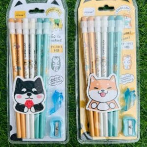 Shiba Topper HB Pencils Set