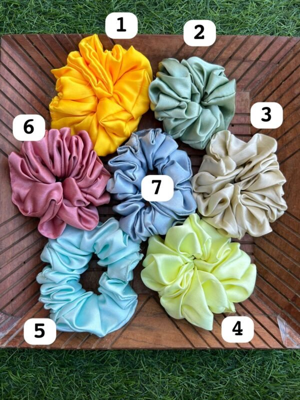 Jumbo Fluffy Satin Scrunchies