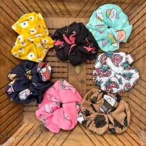 Cotton Printed Scrunchies (Set of 2)