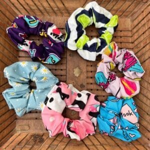 Cotton Printed Scrunchies (Set of 2)