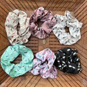 Satin Printed Scrunchies (Set of 2)