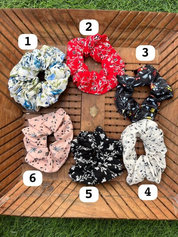 Floral scrunchies