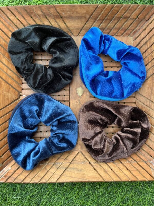 Zipper velvet Large Scrunchies