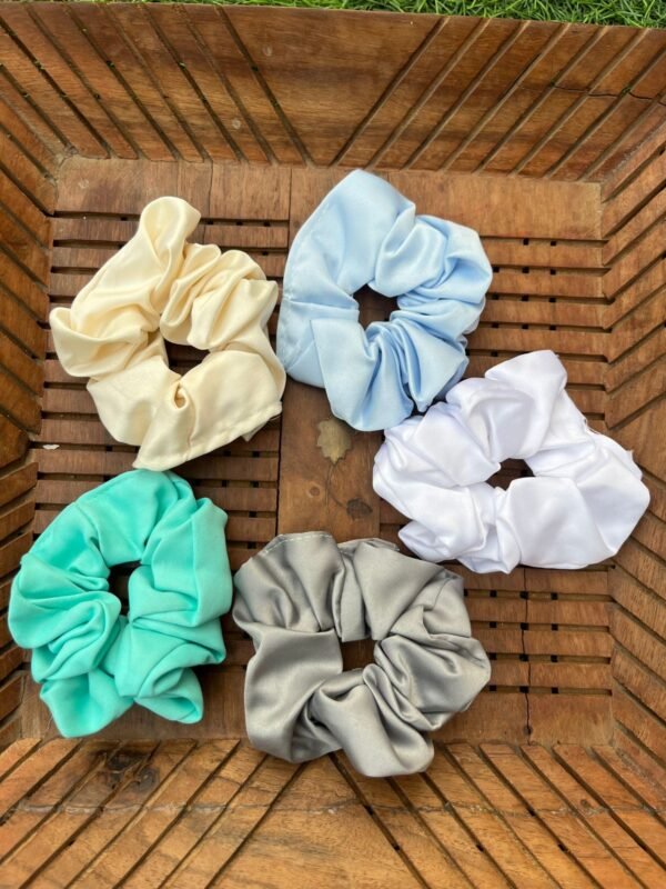 Satin Scrunchies(Set of 5)