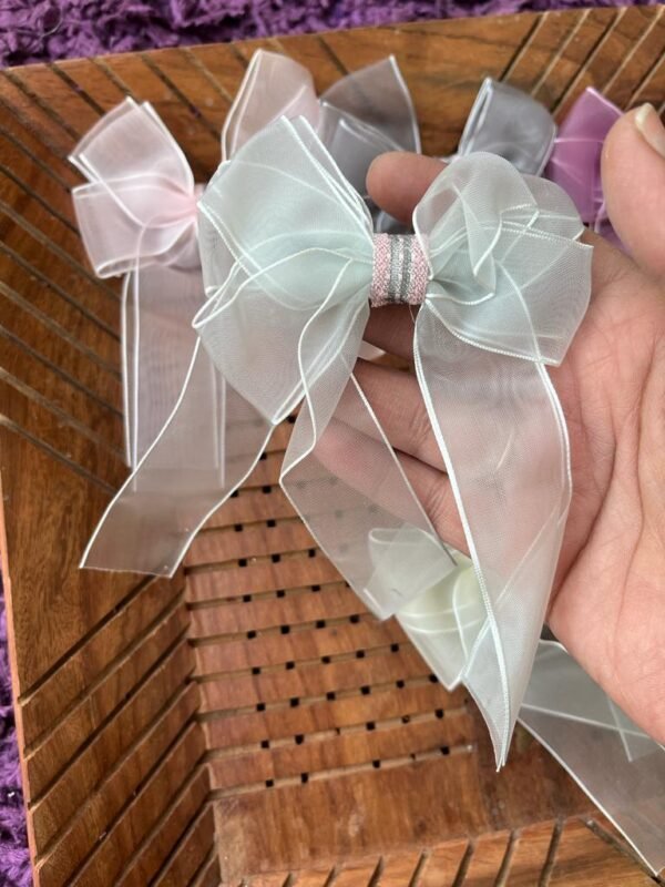 Organza Tail Bow Clip - Image 2