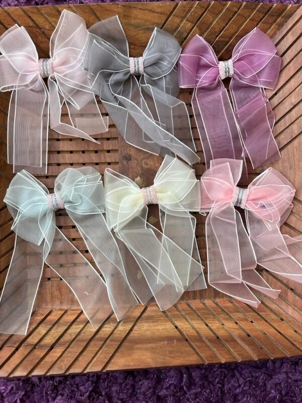 Organza Tail Bow Clip