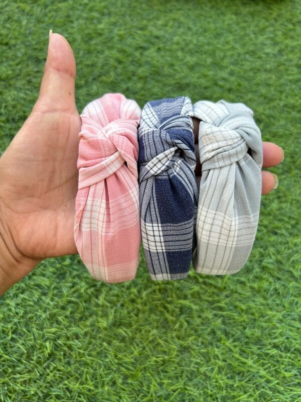 Premium Checked  Knot Hairband