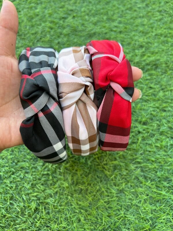 Premium Checked  Knot Hairband