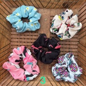 Printed Cotton Scrunchies (Set of 2)