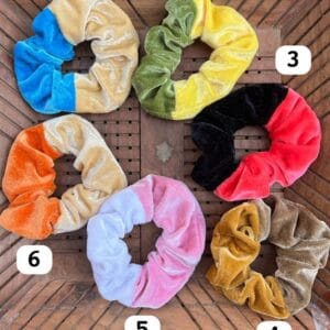 Dual Color Velvet Scrunchies