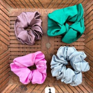 Satin Scrunchies Combo (Set of 4)