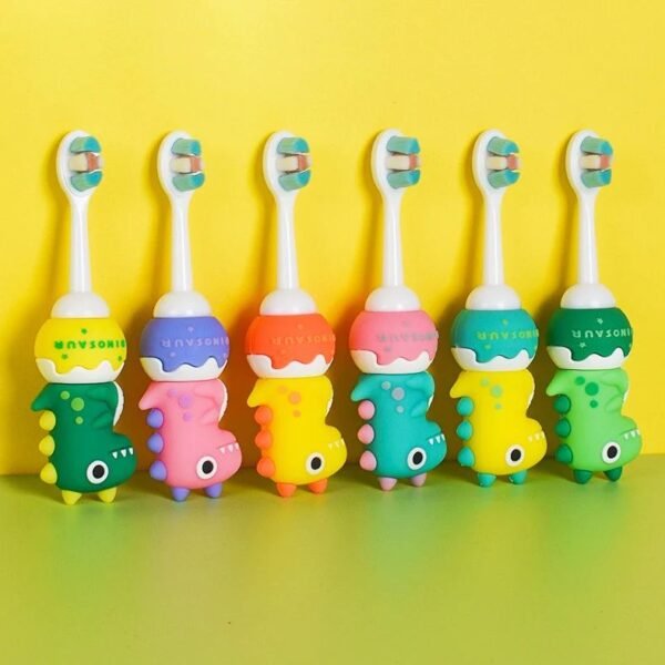 Baby Dino Microfibre Soft Bristles Toothbrush with case (2+ years) - Image 2