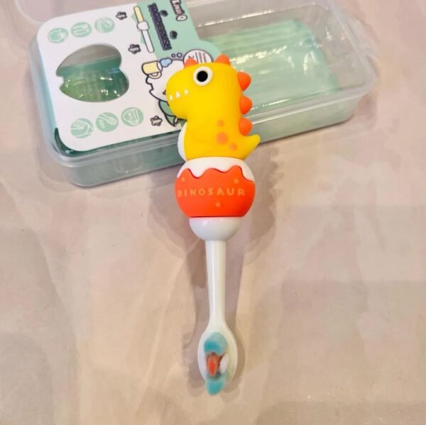 Baby Dino Microfibre Soft Bristles Toothbrush with case (2+ years) - Image 4