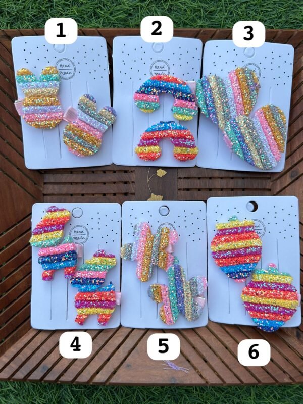 Big Crinkle Hair Clip Pair