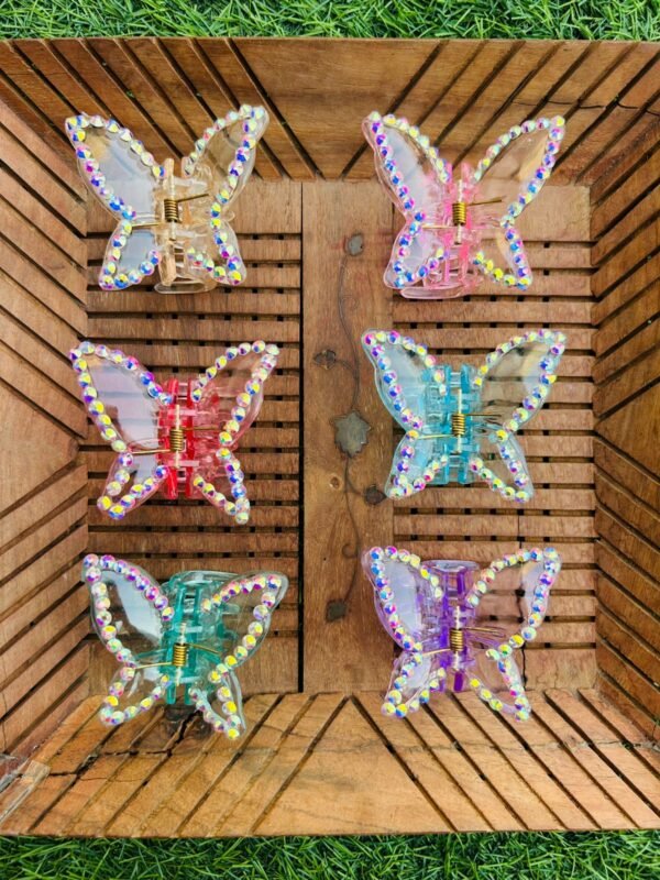 Glitter Stones Butterfly Clawclip