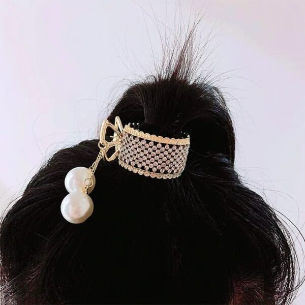 Stone Studded Metal Hair Claw (3.5 cm) - Image 9