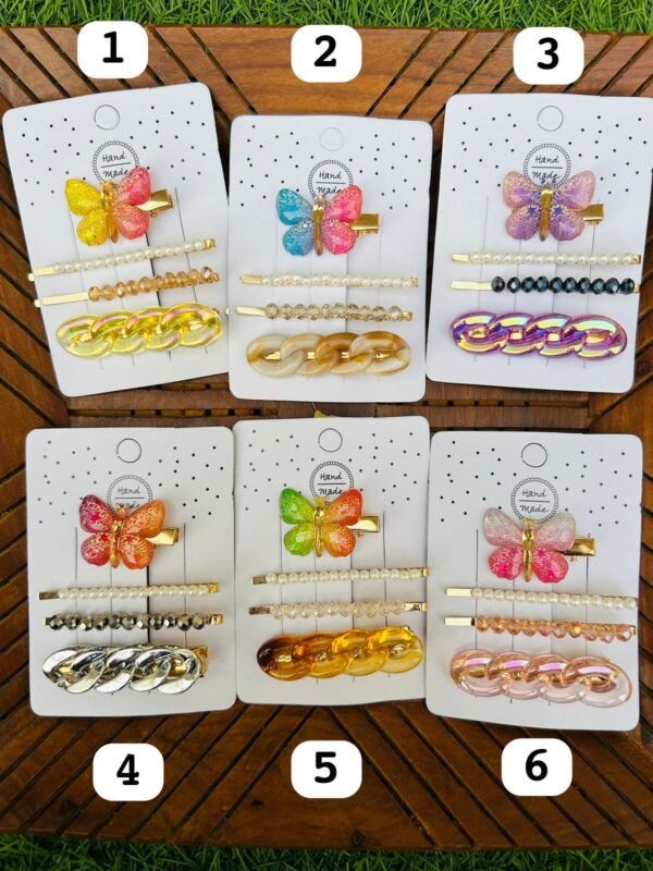 Colorful Hair Clip Combo Card