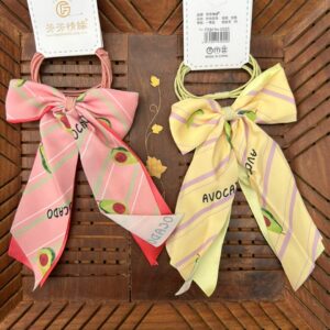 Avocado Tail Bow Rubberband
