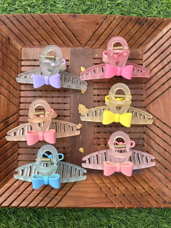 Frosted Matte Bow Clawclip (11 cm)