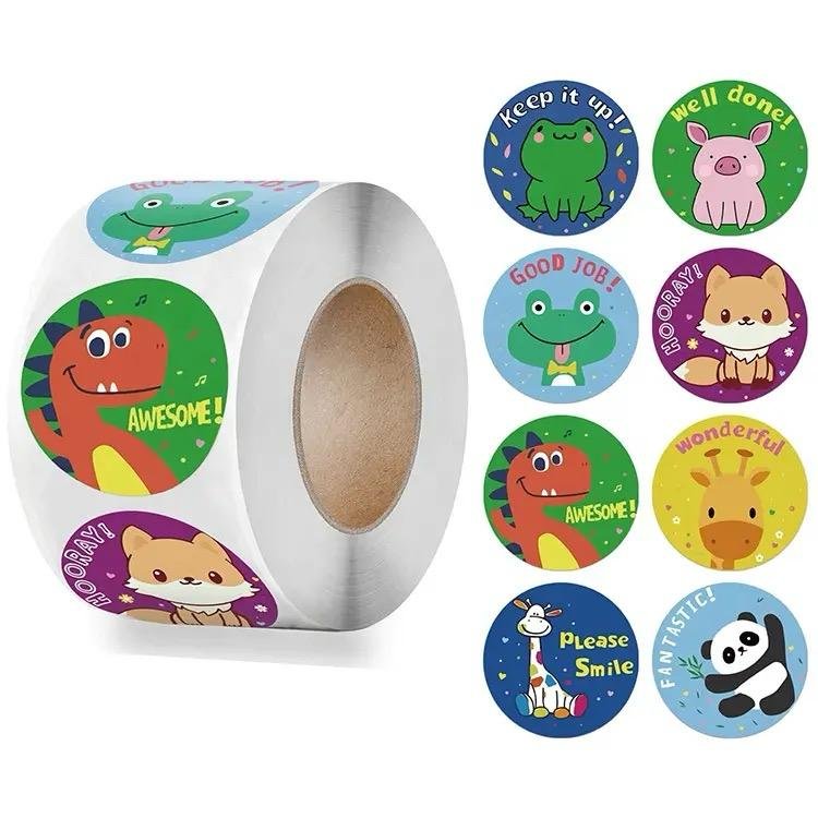 Cute Animal theme Stickers roll (More than 60 stickers) – Radhya